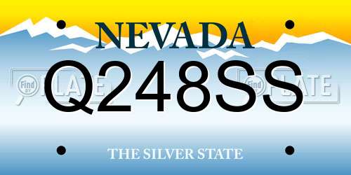 Q248SS Nevada License Plate