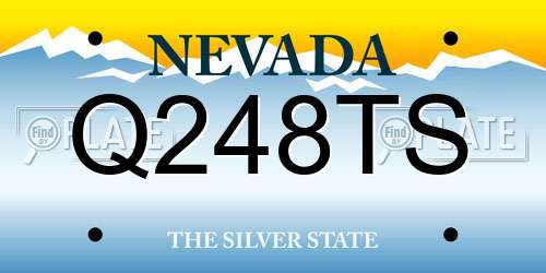 Q248TS Nevada License Plate