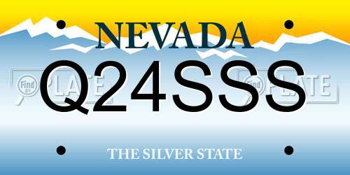 Q24SSS Nevada License Plate