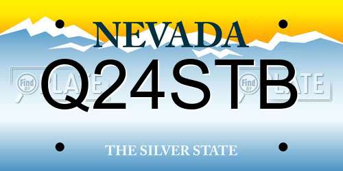 Q24STB Nevada License Plate