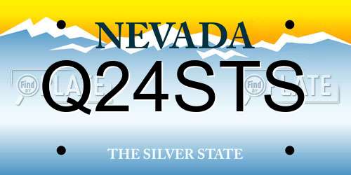 Q24STS Nevada License Plate