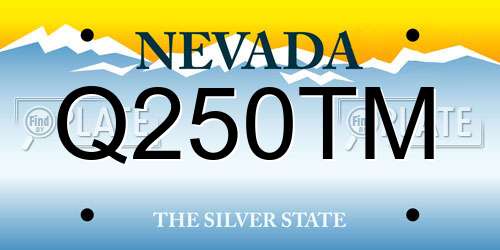 Q250TM Nevada License Plate