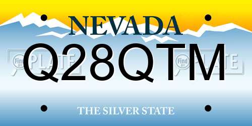 Q28QTM Nevada License Plate