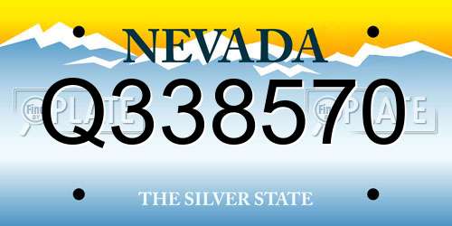Q338570 Nevada License Plate