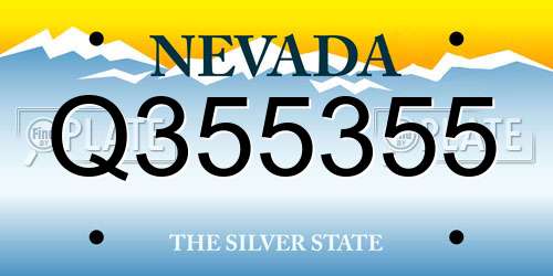 Q355355 Nevada License Plate