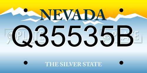 Q35535B Nevada License Plate