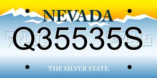 Q35535S Nevada License Plate