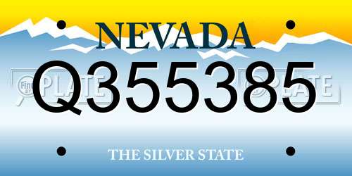 Q355385 Nevada License Plate