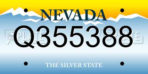 Q355388 Nevada License Plate