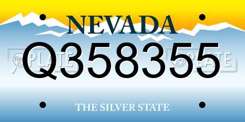 Q358355 Nevada License Plate