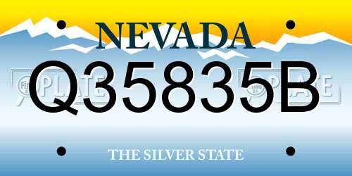 Q35835B Nevada License Plate