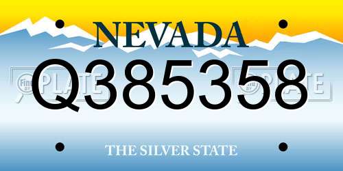 Q385358 Nevada License Plate