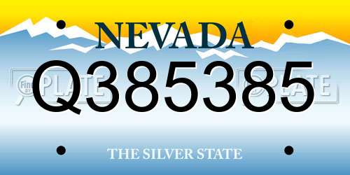 Q385385 Nevada License Plate