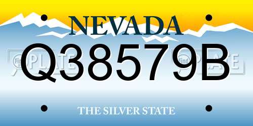 Q38579B Nevada License Plate