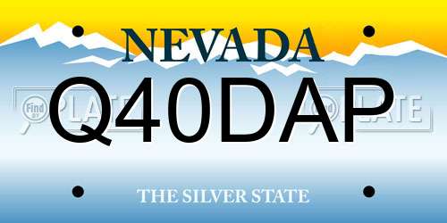 Q40DAP Nevada License Plate