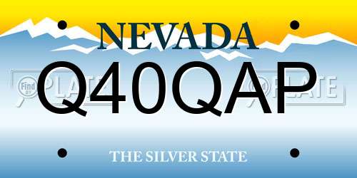 Q40QAP Nevada License Plate