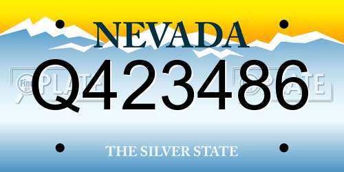 Q423486 Nevada License Plate