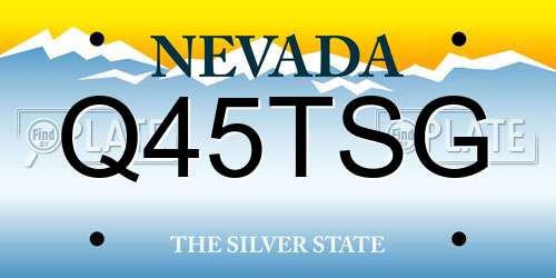 Q45TSG Nevada License Plate