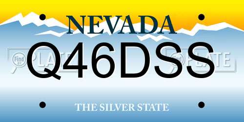 Q46DSS Nevada License Plate