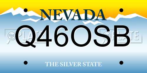 Q46OSB Nevada License Plate