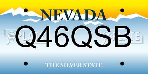 Q46QSB Nevada License Plate