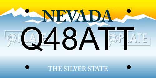 Q48ATT Nevada License Plate