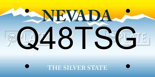 Q48TSG Nevada License Plate