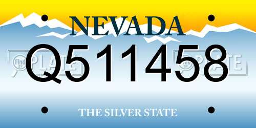 Q511458 Nevada License Plate