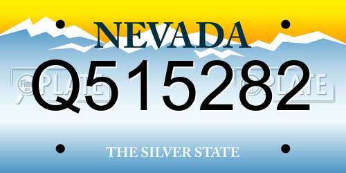 Q515282 Nevada License Plate