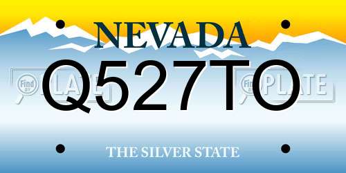 Q527TO Nevada License Plate