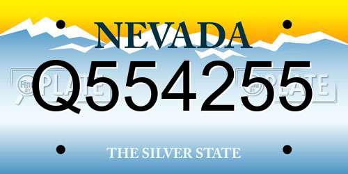 Q554255 Nevada License Plate