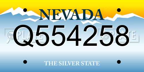 Q554258 Nevada License Plate