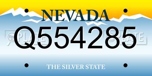 Q554285 Nevada License Plate