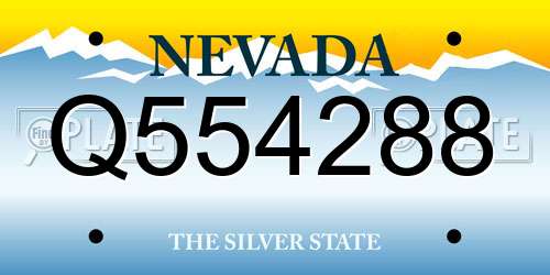 Q554288 Nevada License Plate