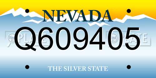 Q609405 Nevada License Plate