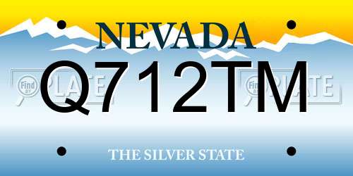 Q712TM Nevada License Plate