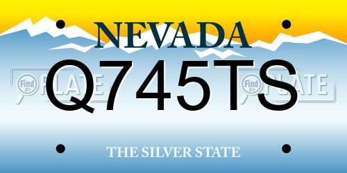 Q745TS Nevada License Plate