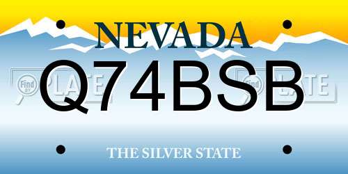 Q74BSB Nevada License Plate