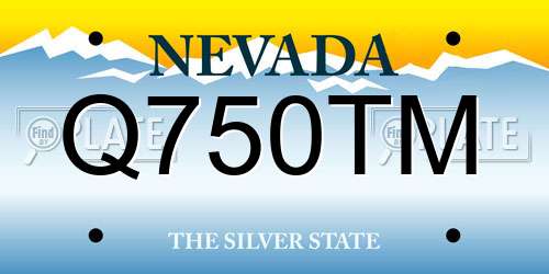 Q750TM Nevada License Plate