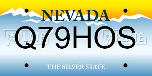 Q79HOS Nevada License Plate