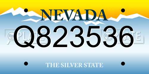 Q823536 Nevada License Plate