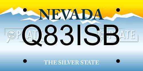 Q83ISB Nevada License Plate