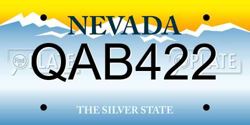 QAB422 Nevada License Plate