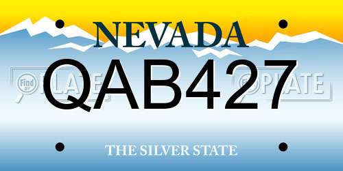 QAB427 Nevada License Plate