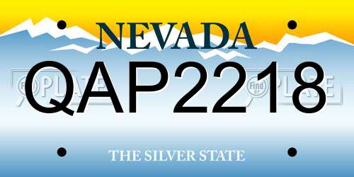 QAP2218 Nevada License Plate
