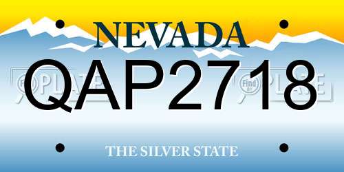 QAP2718 Nevada License Plate