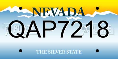 QAP7218 Nevada License Plate