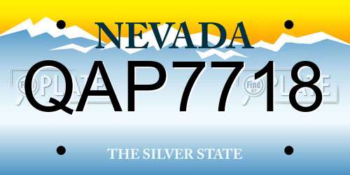 QAP7718 Nevada License Plate
