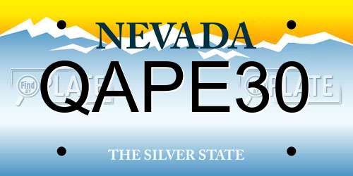 QAPE30 Nevada License Plate