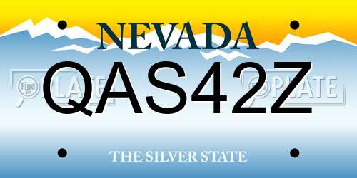 QAS42Z Nevada License Plate